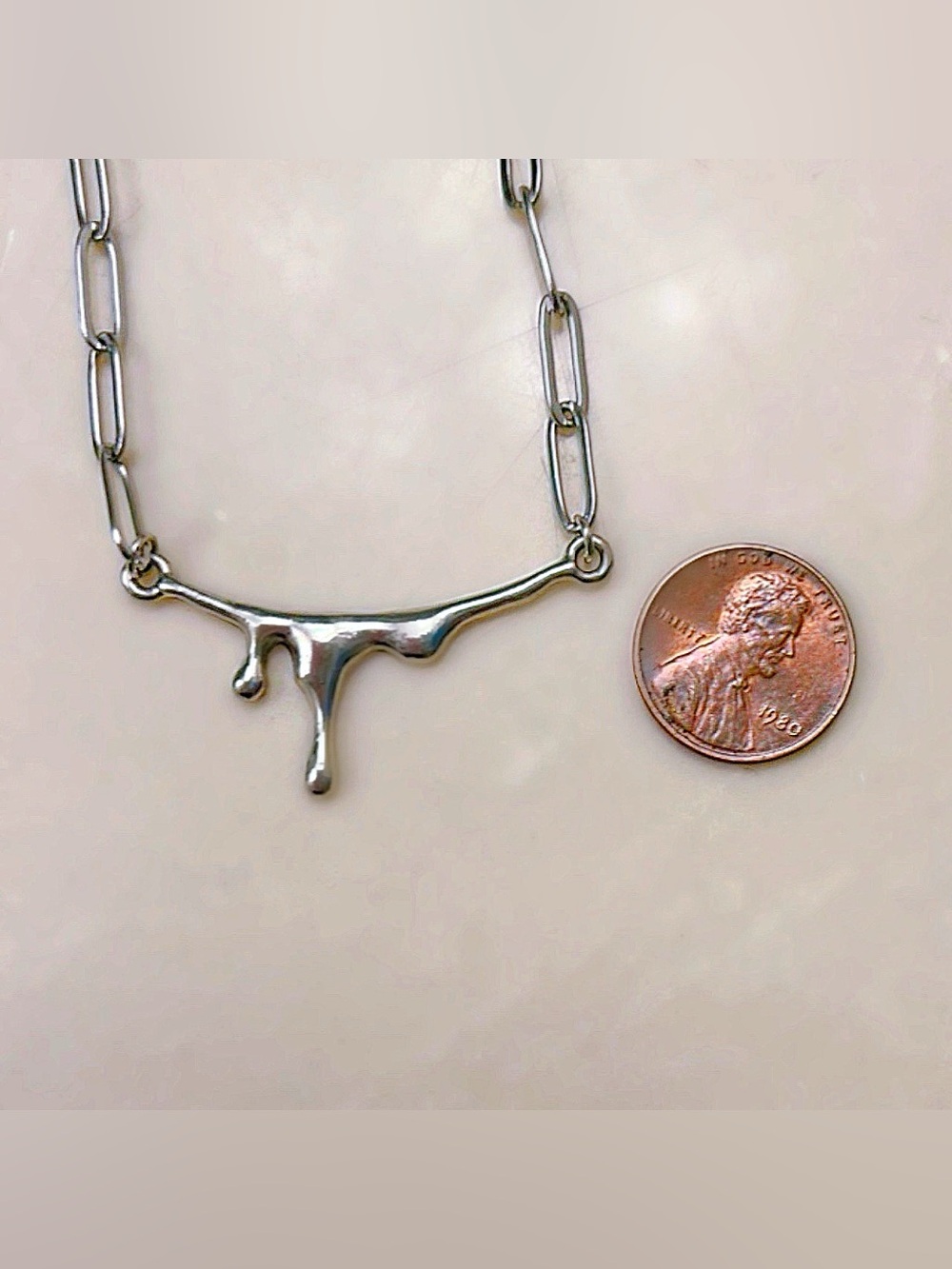 Dripping in Silver Necklace - Picture 9 of 10